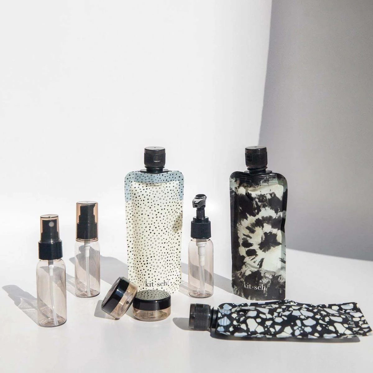 11pc Travel Bottle Set - Black