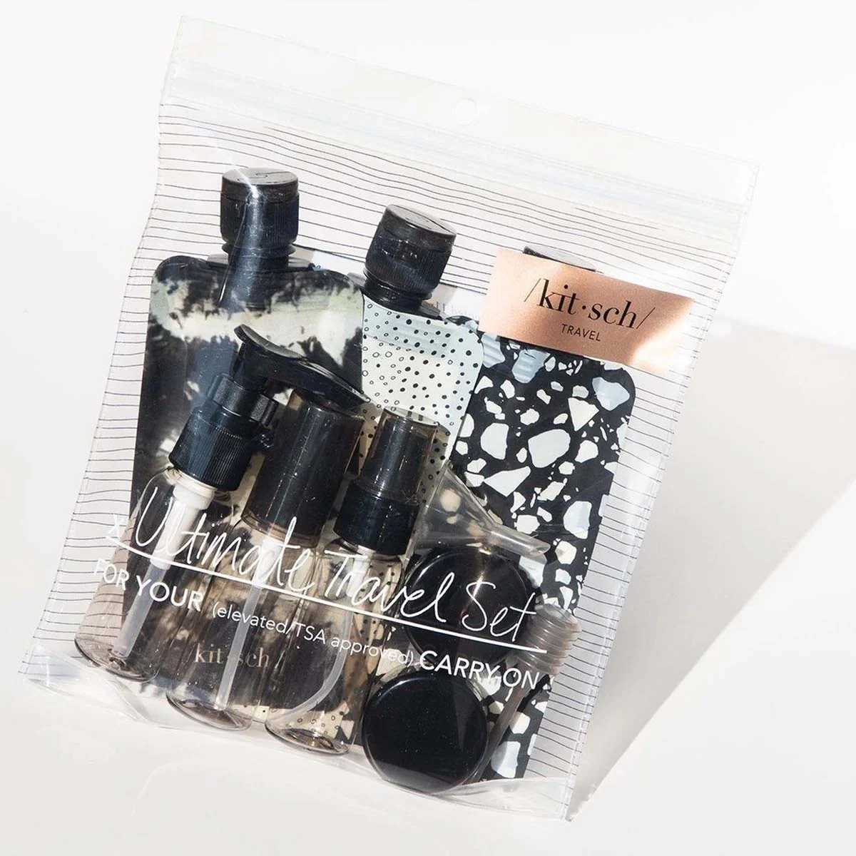 11pc Travel Bottle Set - Black - Image 3