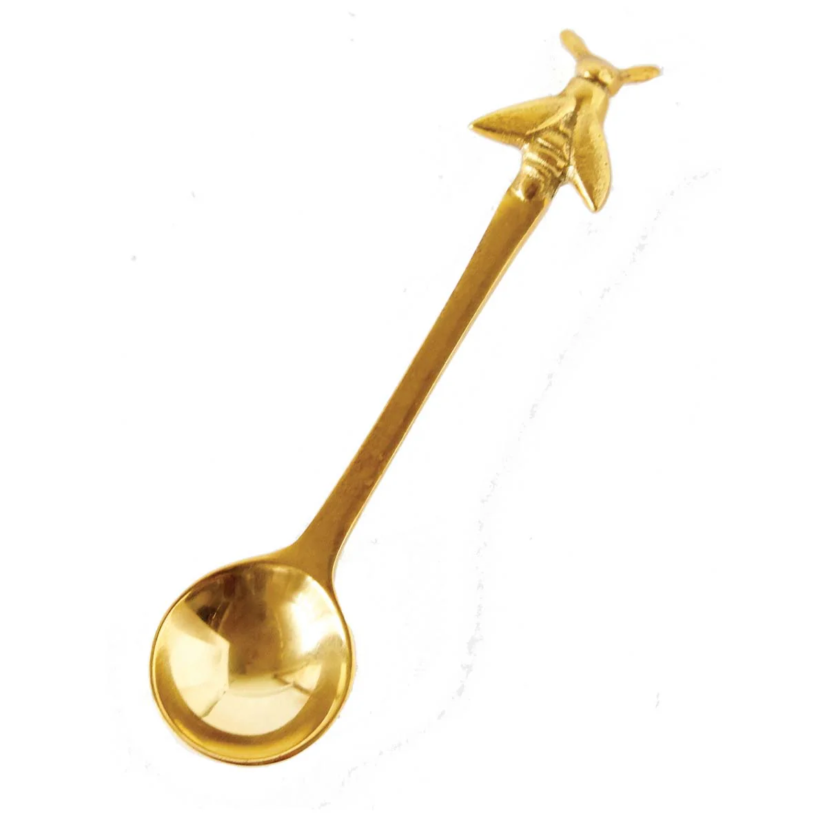 5"L Brass Spoon w/ Bee