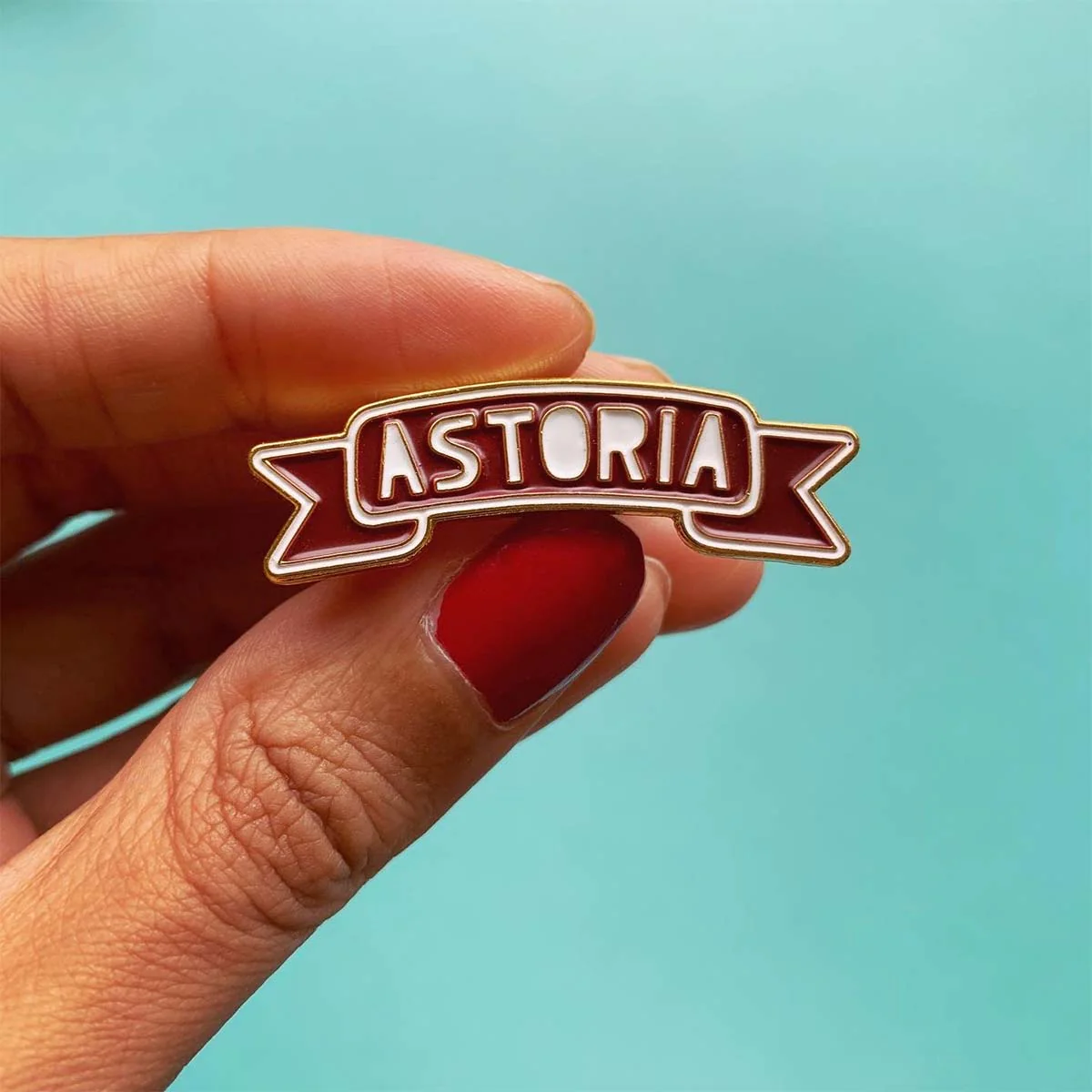 Astoria Banner Enamel Pin