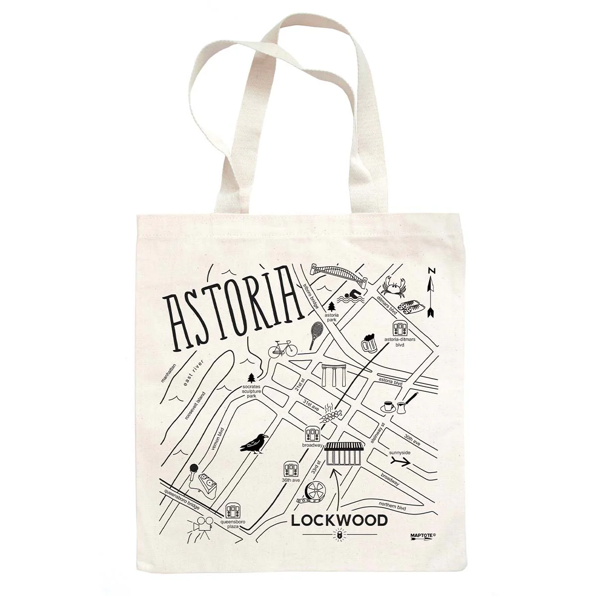 Astoria Map Grocery Tote