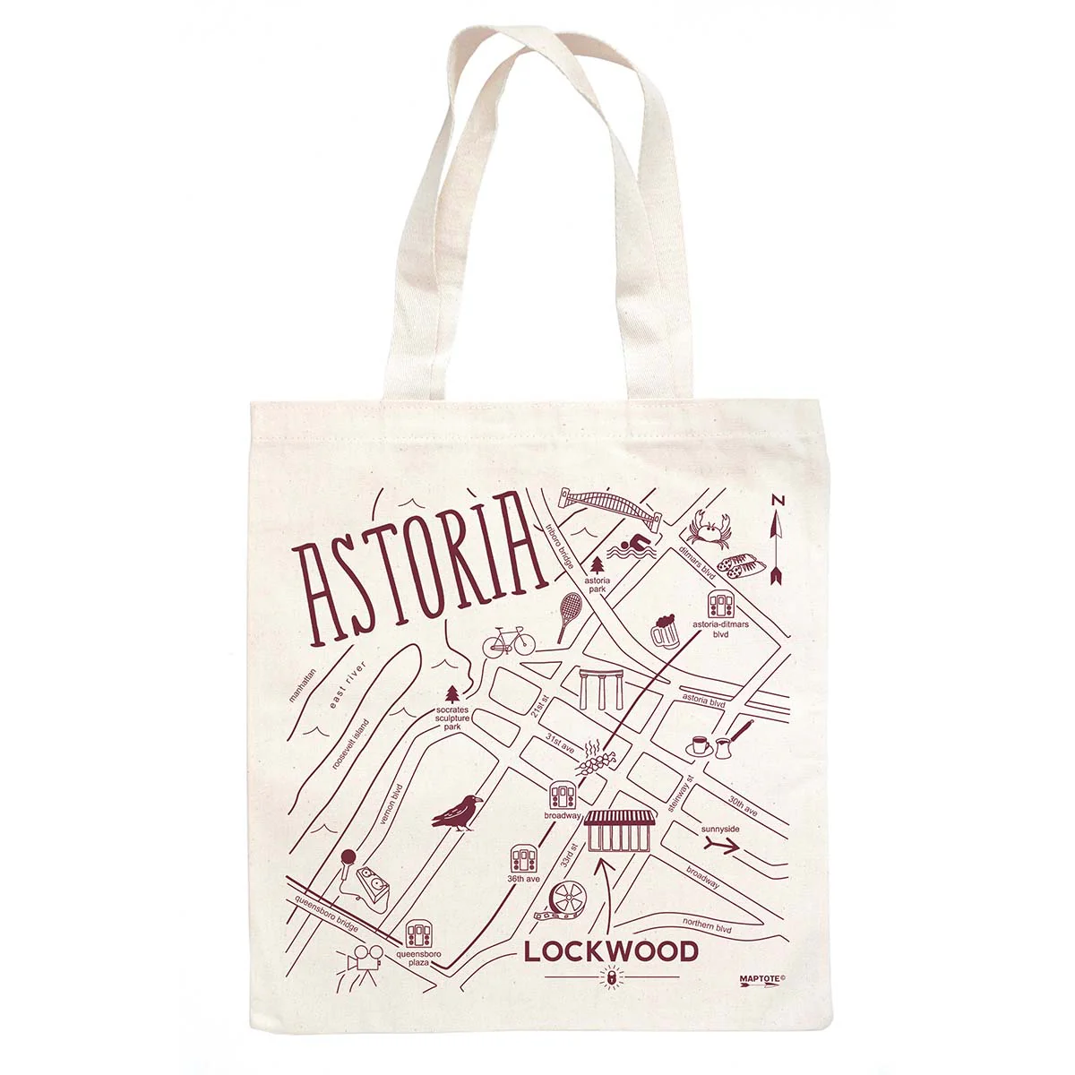 Astoria Map Grocery Tote - Image 2