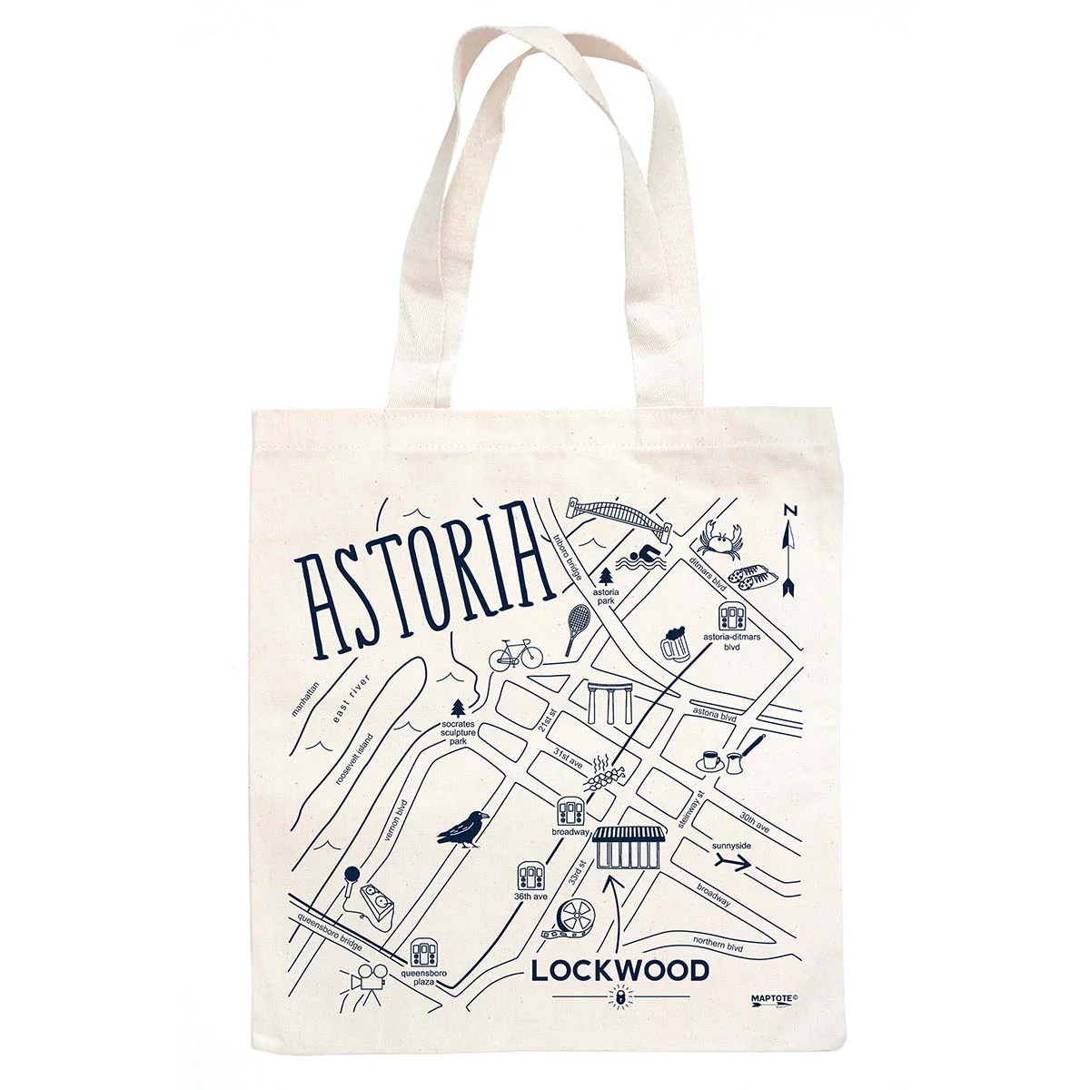 Astoria Map Grocery Tote - Image 3