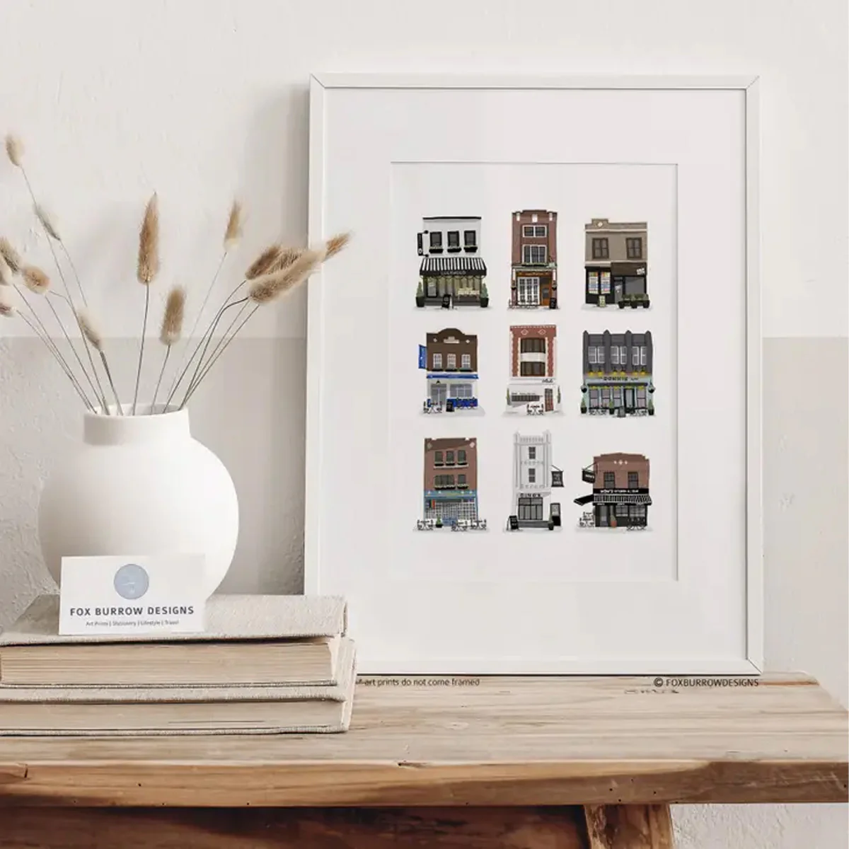 Astoria Shop Fronts 8"x10" Print with Matboard Frame - Image 2