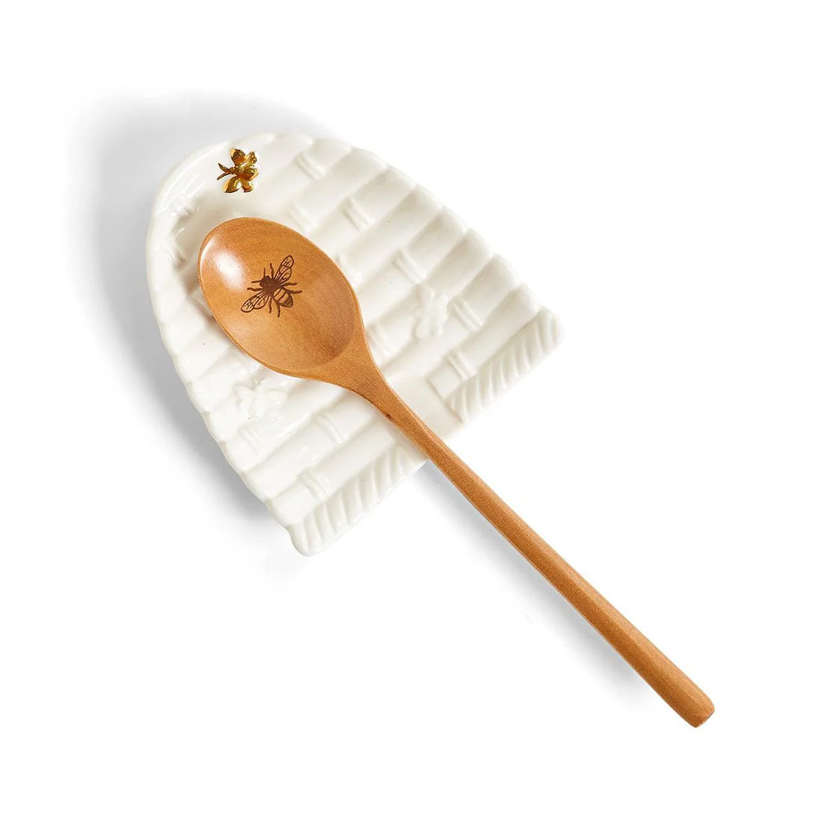 Bee Hive Spoon Rest w/Wooden Spoon