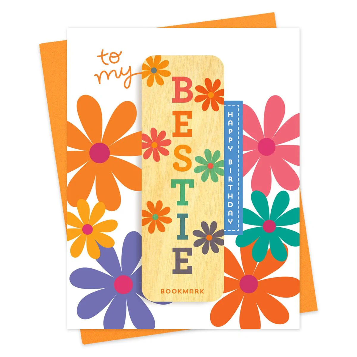 Bestie Birthday Bookmark Greeting Card