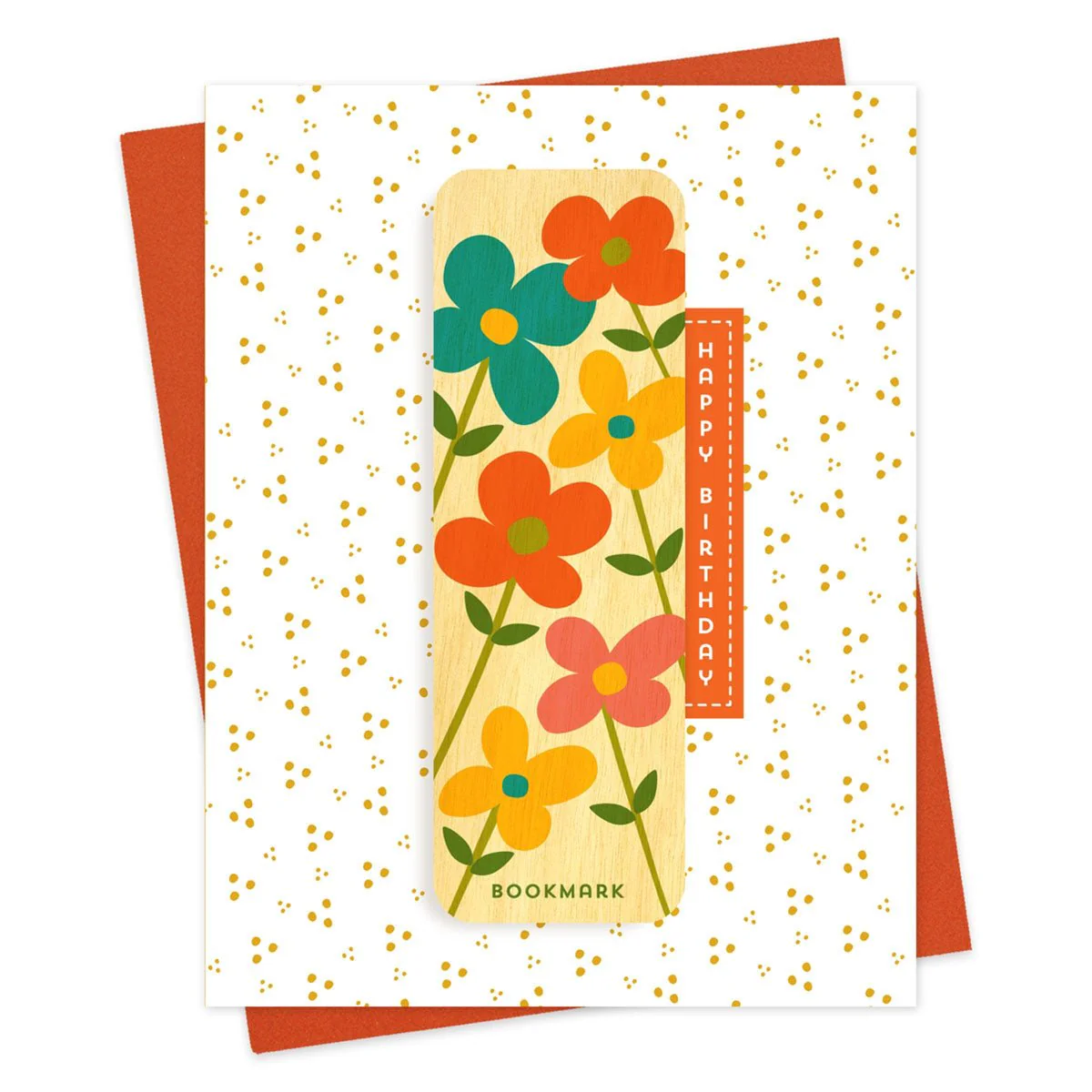 Birthday Flowers Bookmark Greeting Card