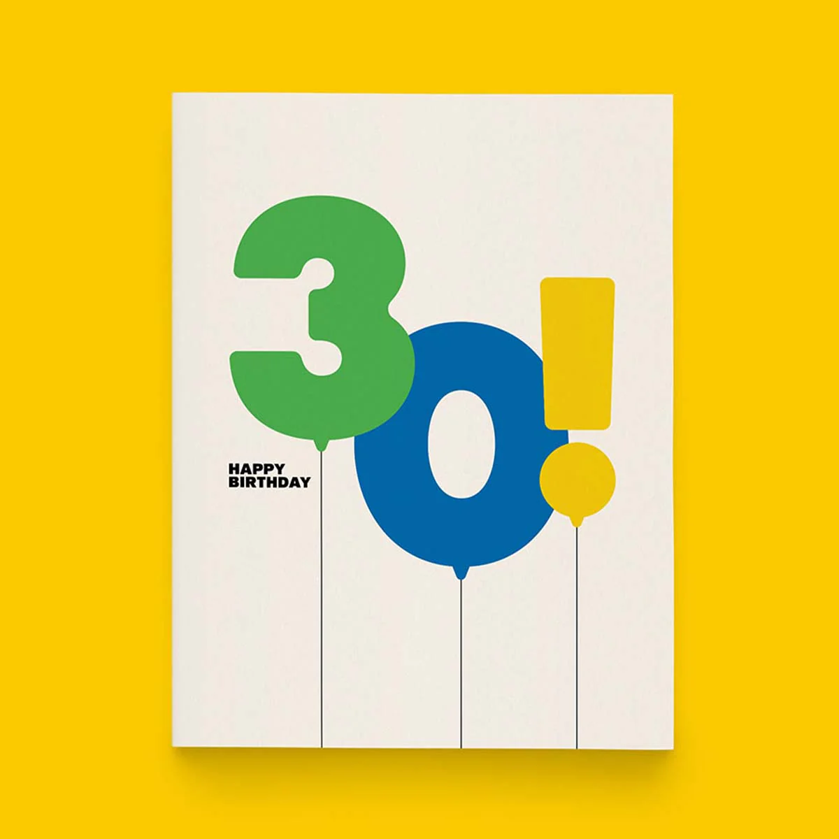 Blocky 30th Birthday Card