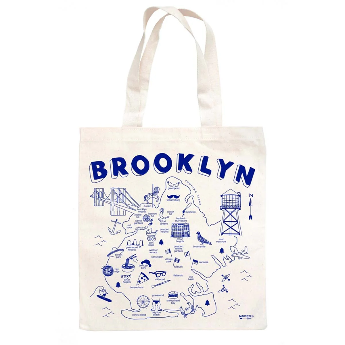 Brooklyn Map Grocery tote - Image 2