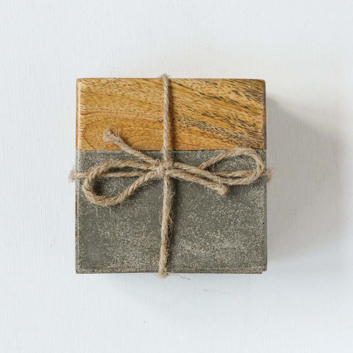 Cement and Wood Coaster S/4 - Image 2
