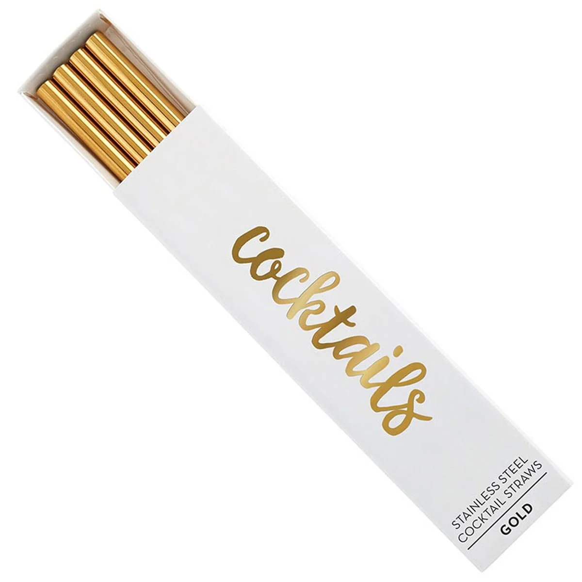 Cocktail Straw Set - Gold
