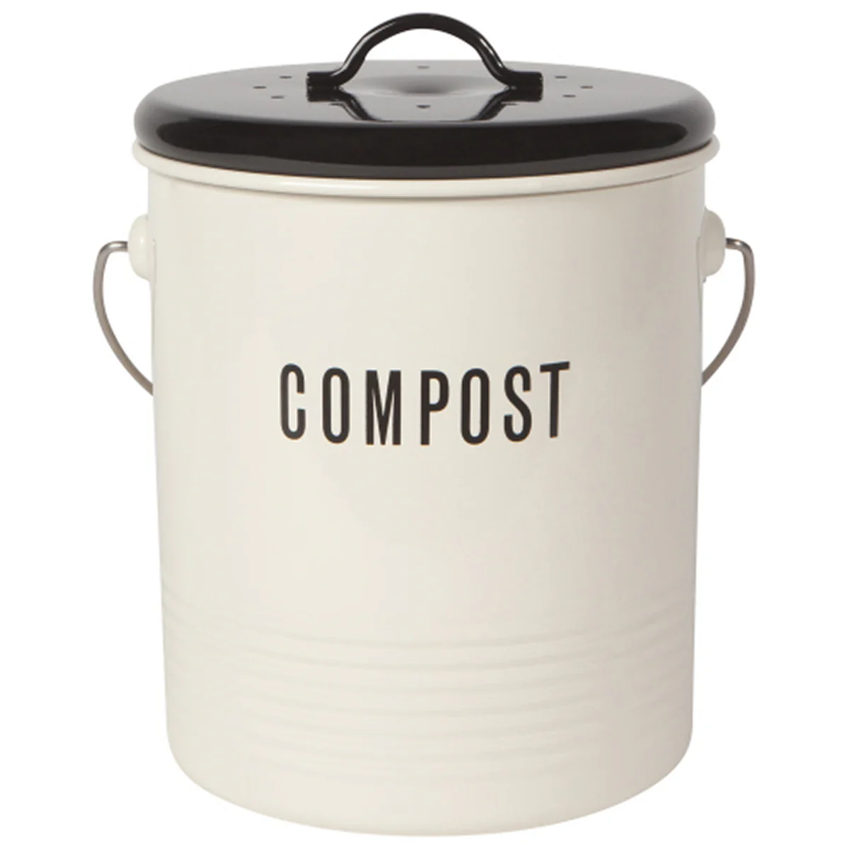 Compost Bin in Vintage White