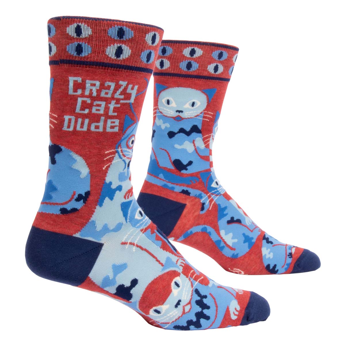 Crazy Cat Dude Men's Sock - Image 4