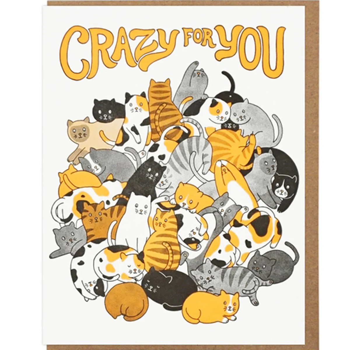 Crazy Cats Greeting Card