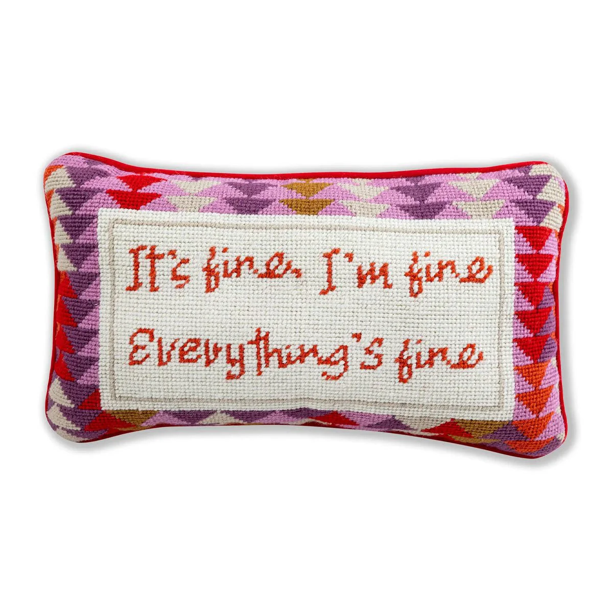 Everything's Fine Needlepoint Pillow