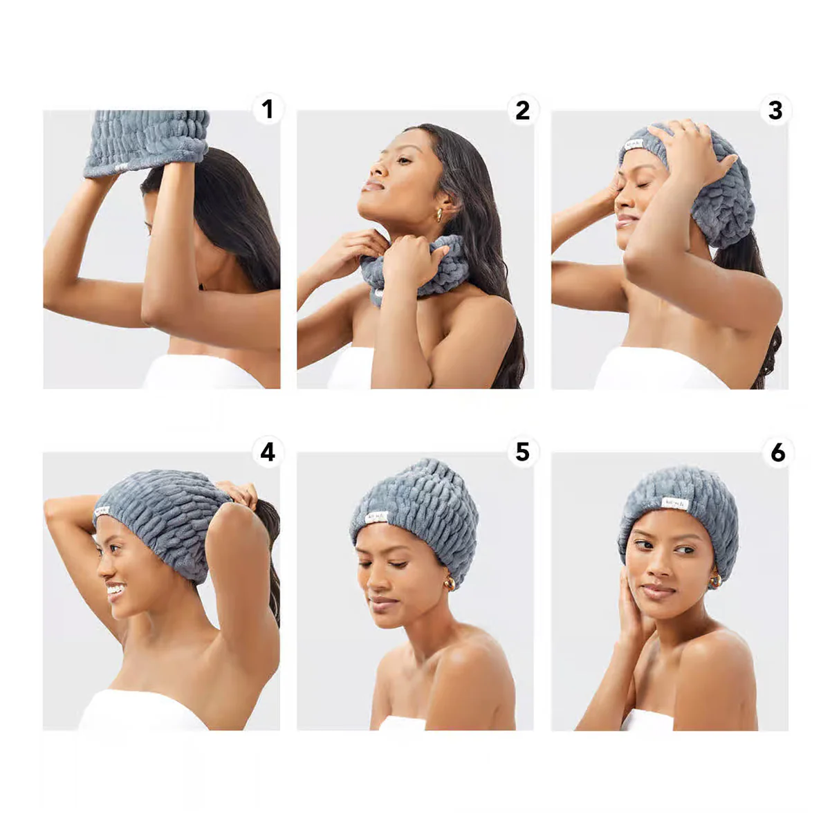 Extra Wide Spa Headband - Misty Blue - Image 3
