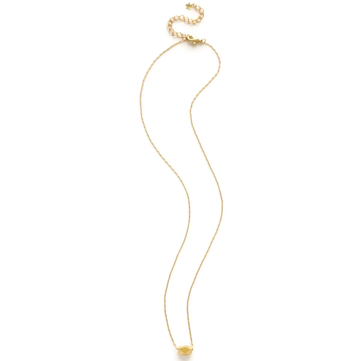 Faceted Nug Necklace - 14kt Vermeil 18" - Image 2