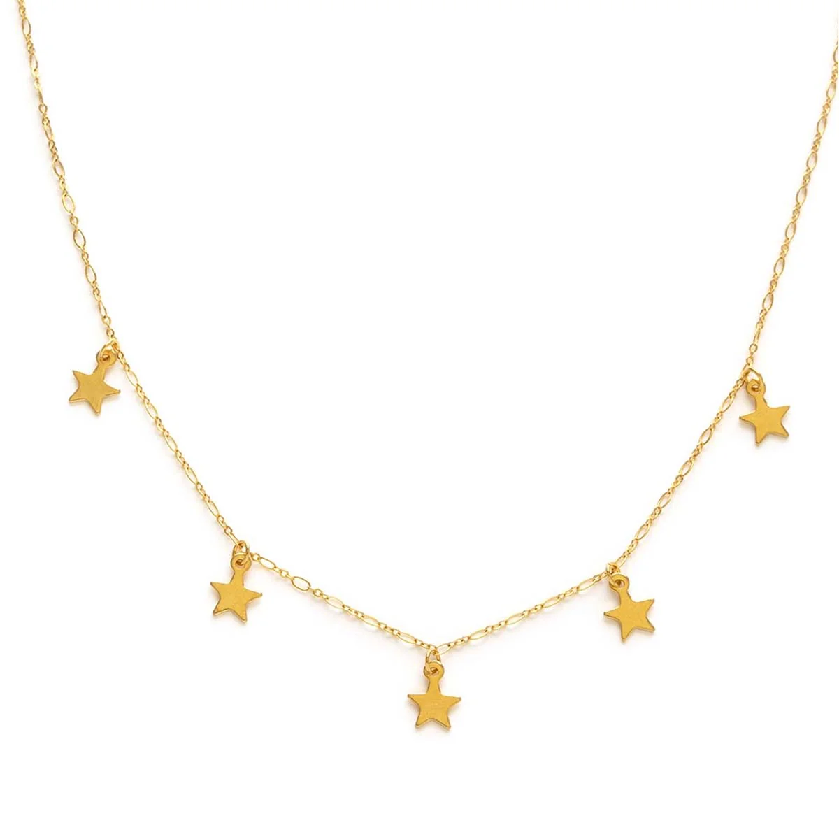 Five Charm Necklace - Stars
