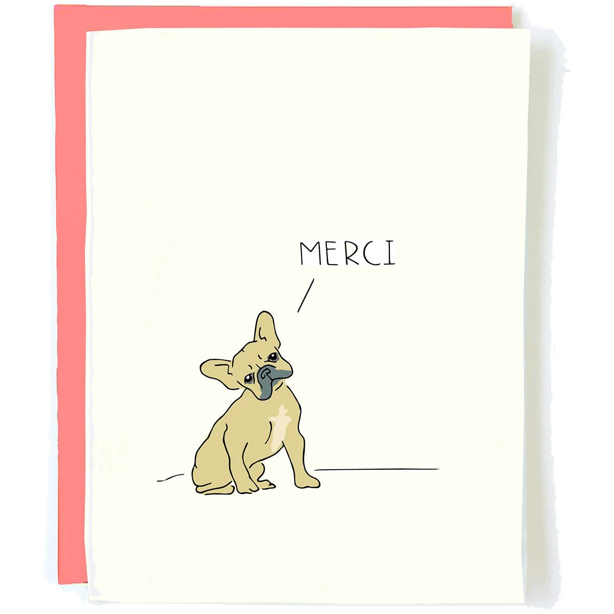 Frenchie Merci Greeting Card