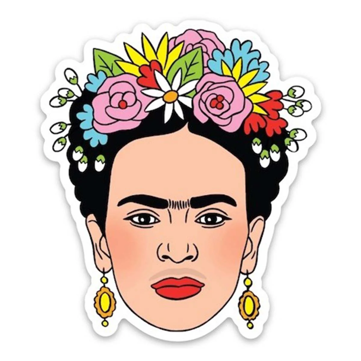 Frida Flower Crown (Die Cut Sticker)