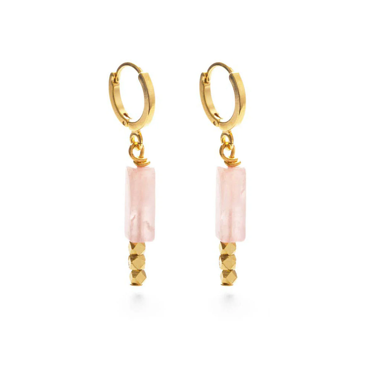 Gemstone Bar Drop Earrings - Image 2
