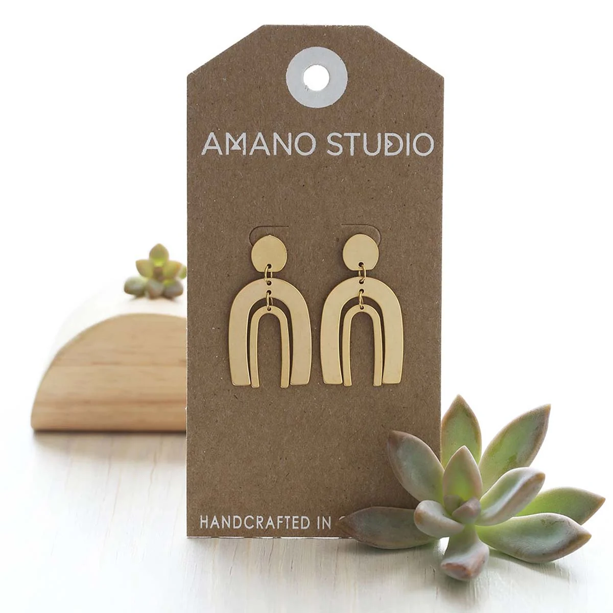 Geometric Collage Earring - Arches - Image 3