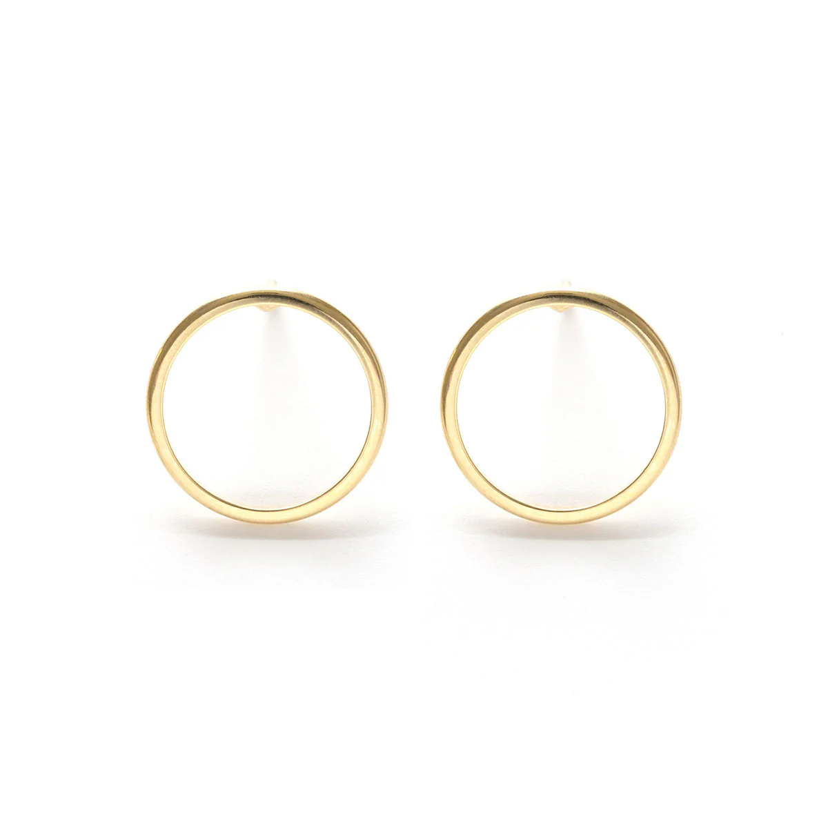 Gold Amano Studs - Modern Circle Studs