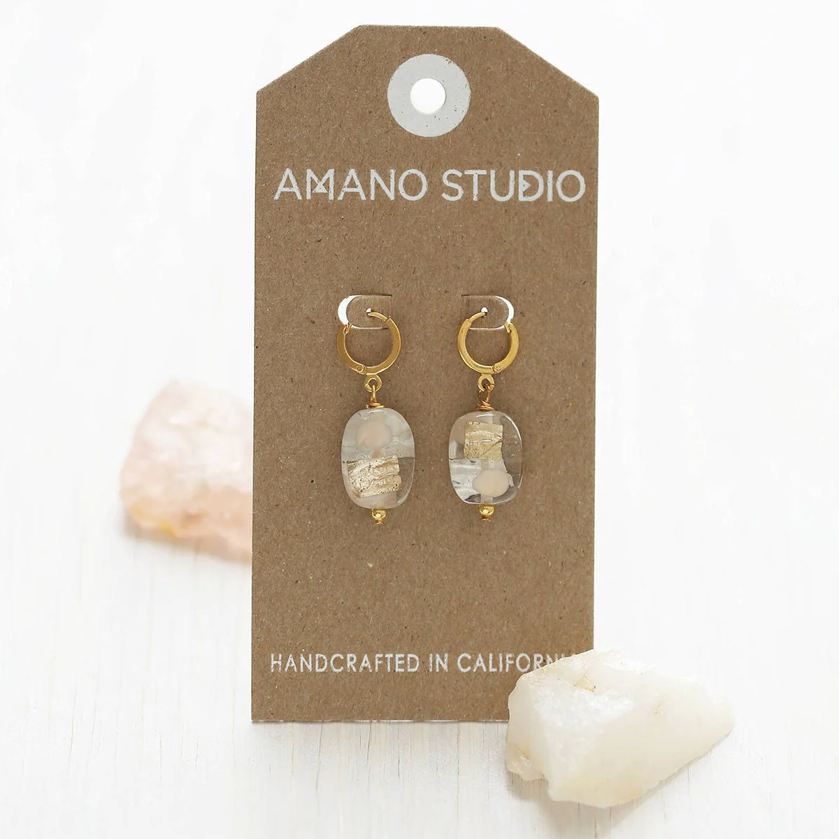 Gold Dust Drop Earrings - Image 2