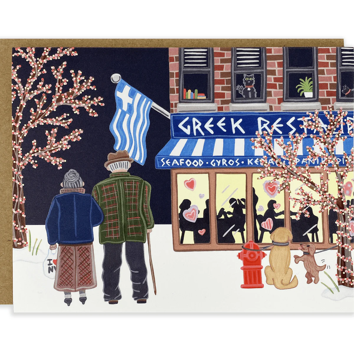 Greek Love Greeting Card