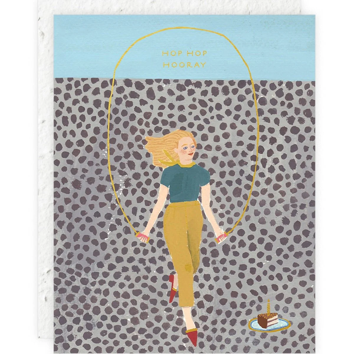 Jump Rope Girl Plantable Birthday Card