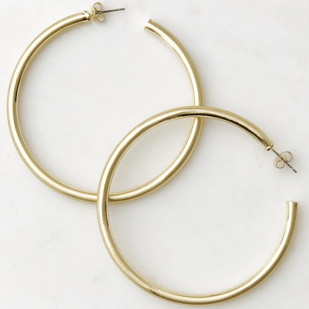 Large Metal Hoop Earrings