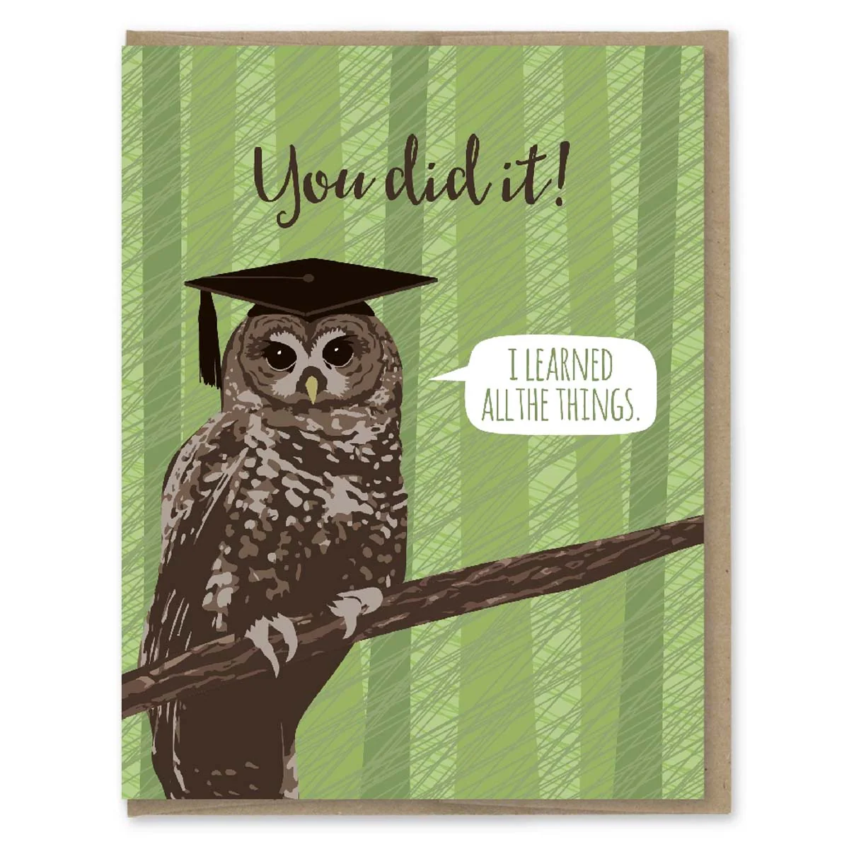 Learned All the Things Owl Greeting Card - Image 3