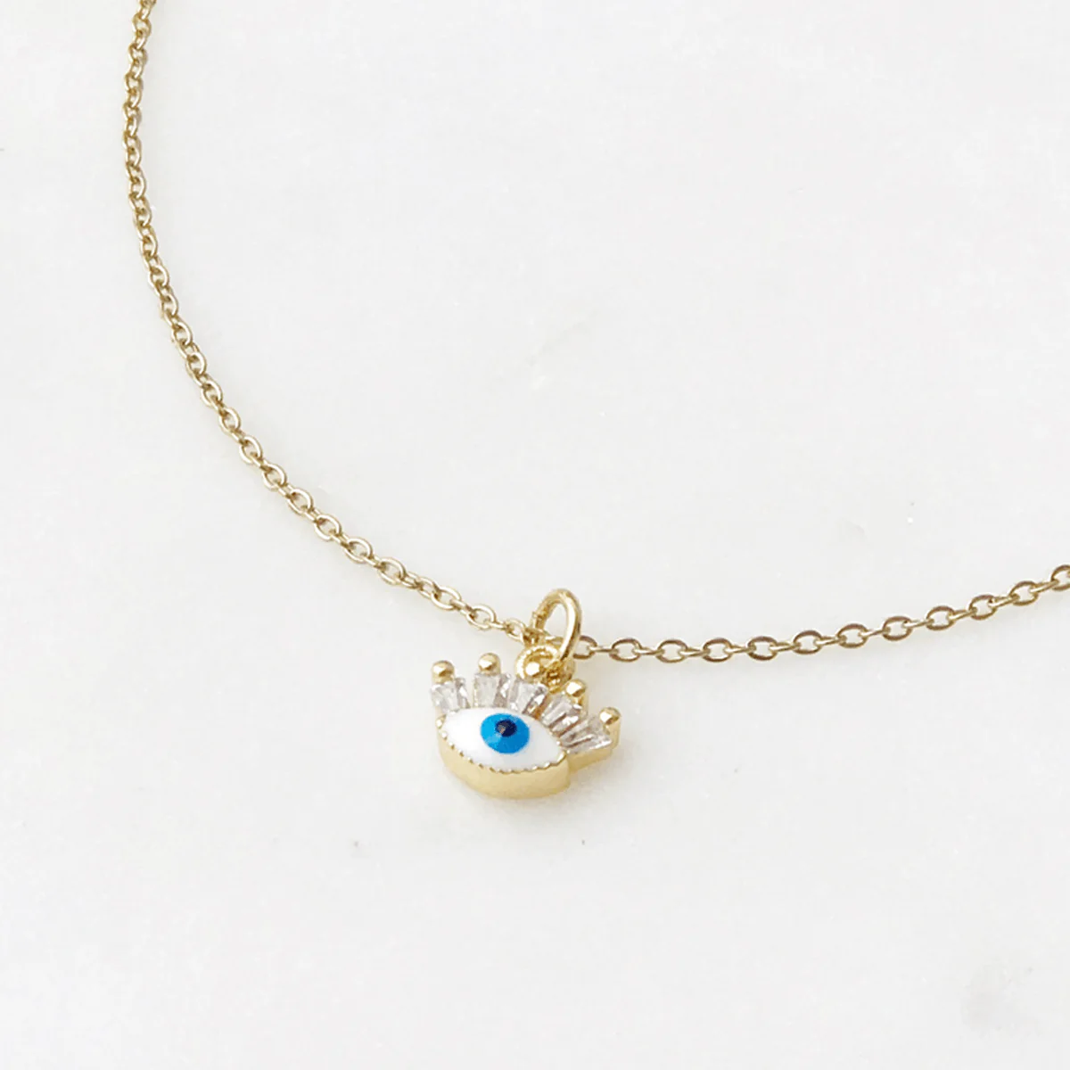 Little Evil Eye Lash Necklace