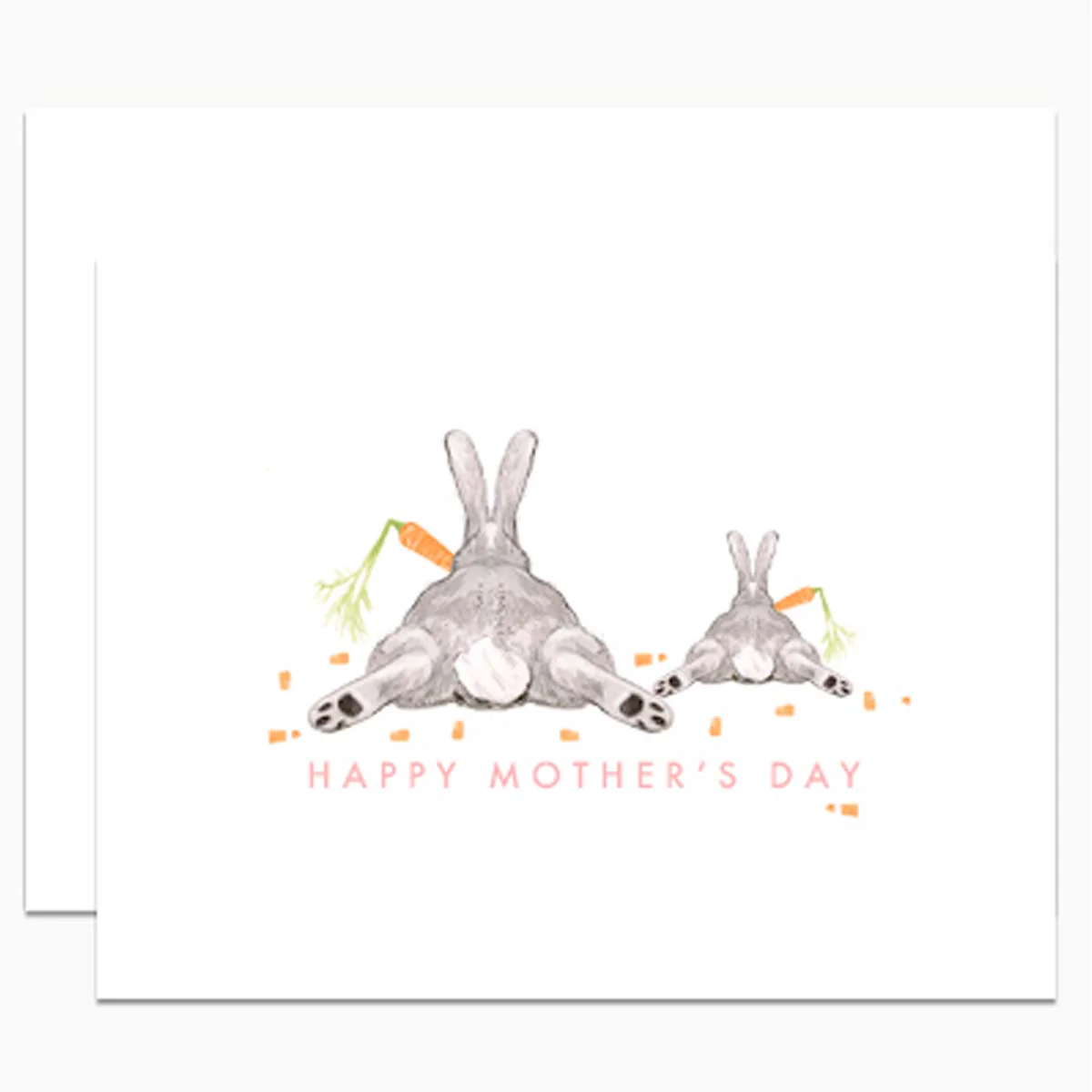 Mom & Baby Bunny Butts Greeting Card