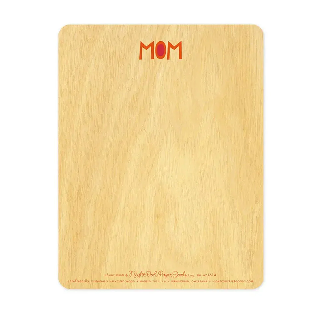 Mom Shout Out Real Wood Greeting Card - Image 2