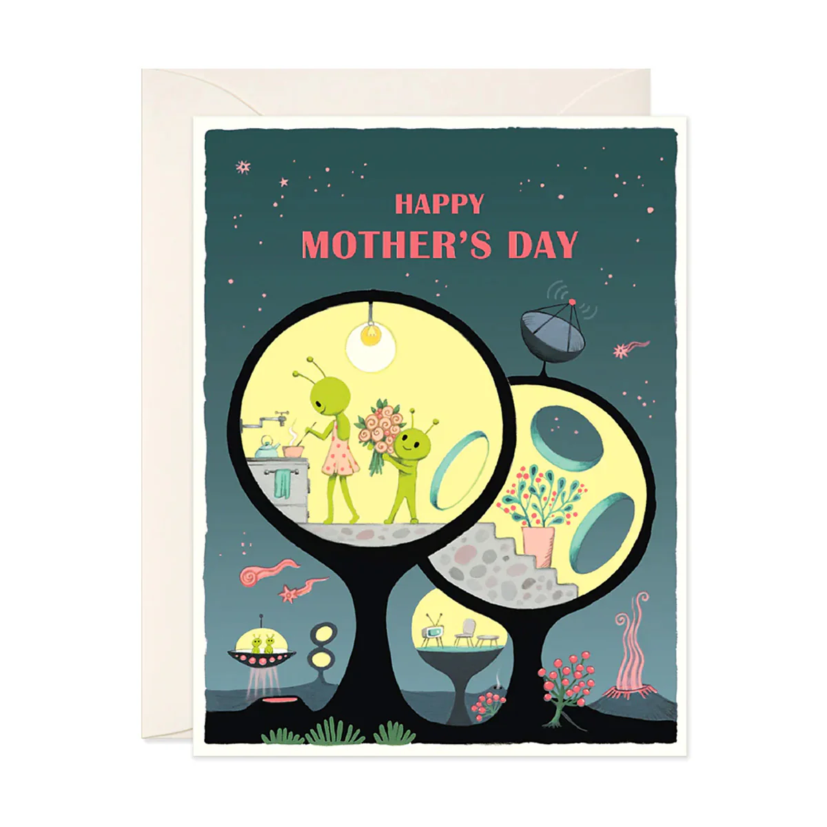 Mother's Day Aliens Greeting Card