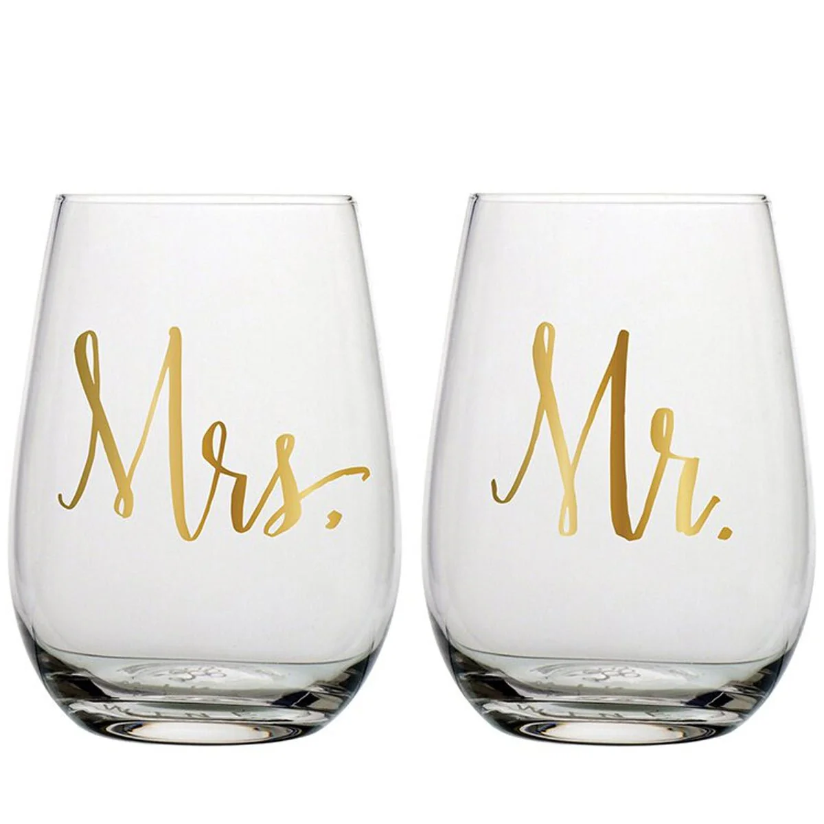 Mr & Mrs Wine Glass Set