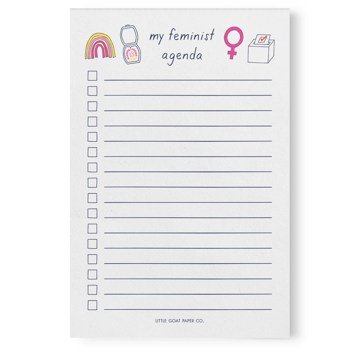 My Feminist Agenda Notepad