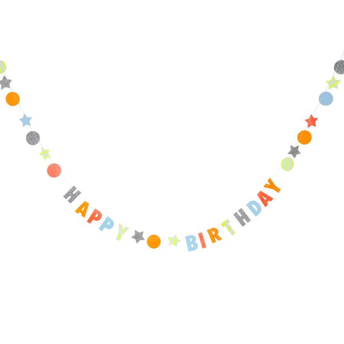 Neon Birthday Garland Card - Image 2