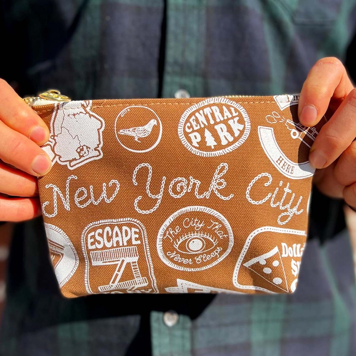 New York City Pins & Patches Zip Pouch