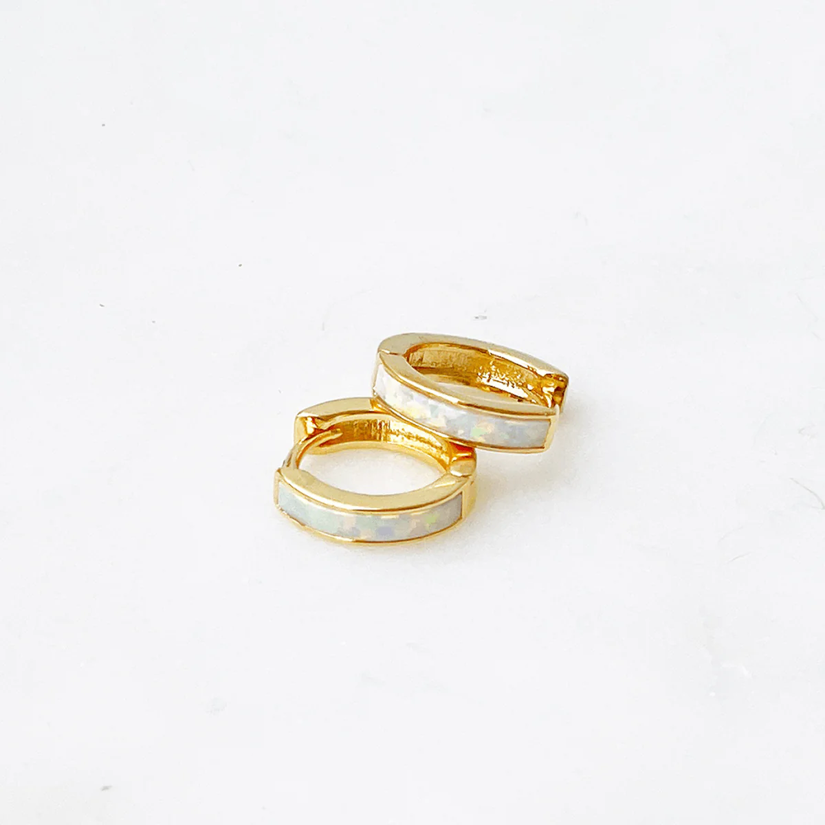 Opal Huggie Earrings