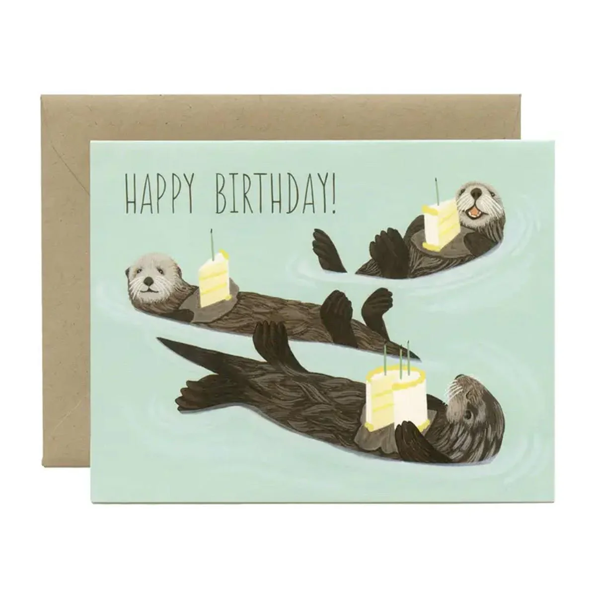 Otter Birthday Greeting Card