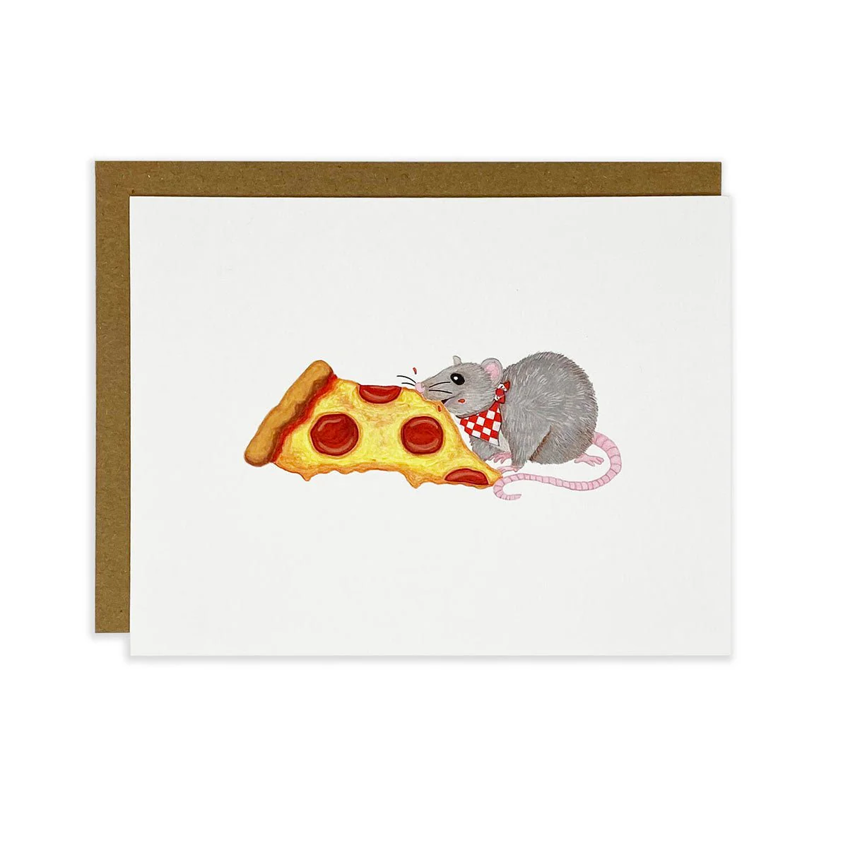 Pizza Rat Greeting Card