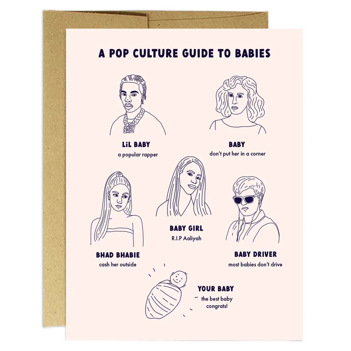 Pop Culture Baby Guide Greeting Card