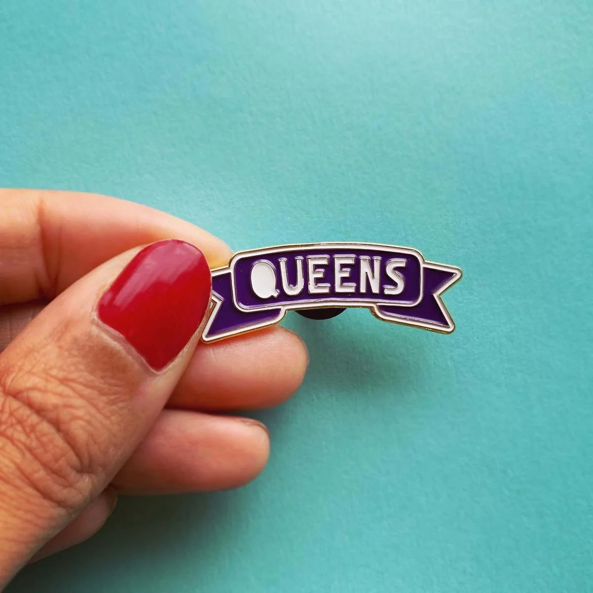 Queens Banner Enamel Pin