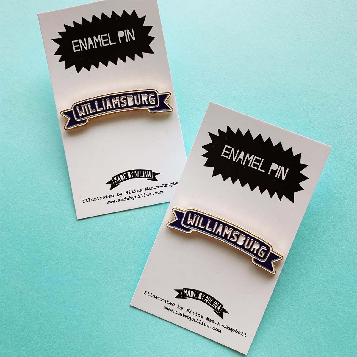 Queens Banner Enamel Pin - Image 2