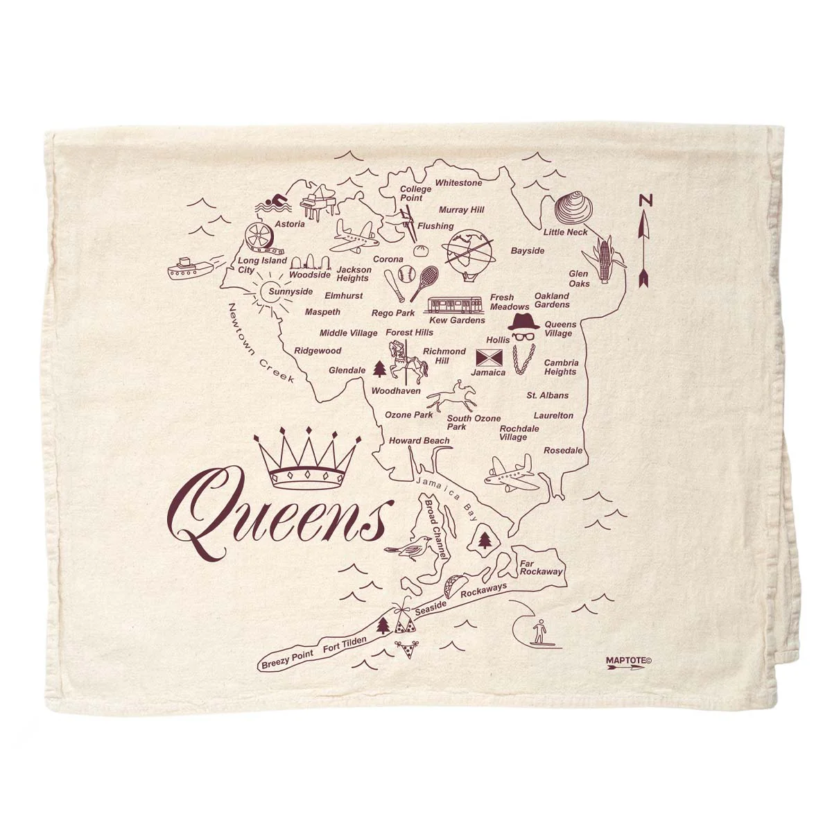 Queens Map Dish Towel - Image 3