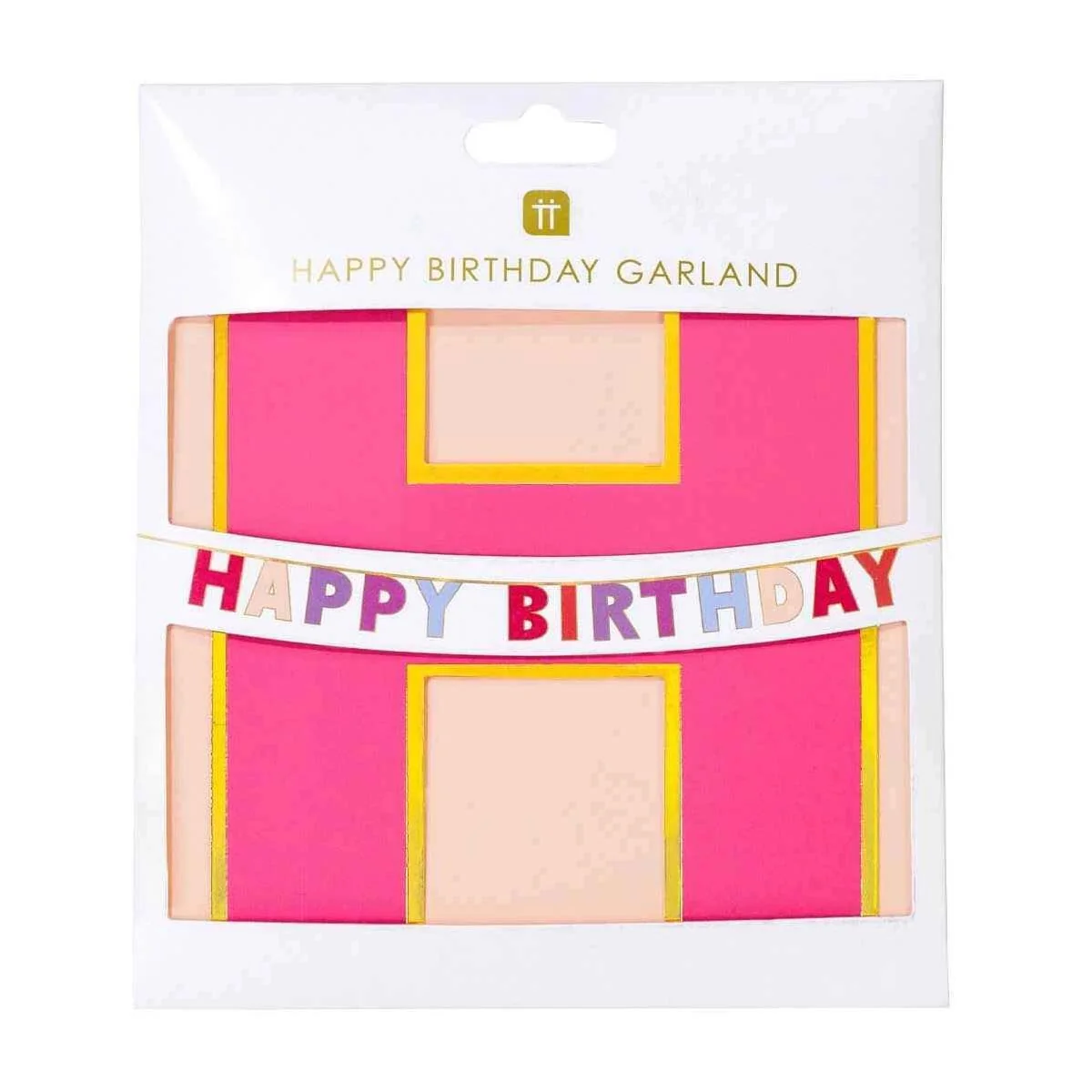 Rose Pink Happy Birthday Banner - Image 2