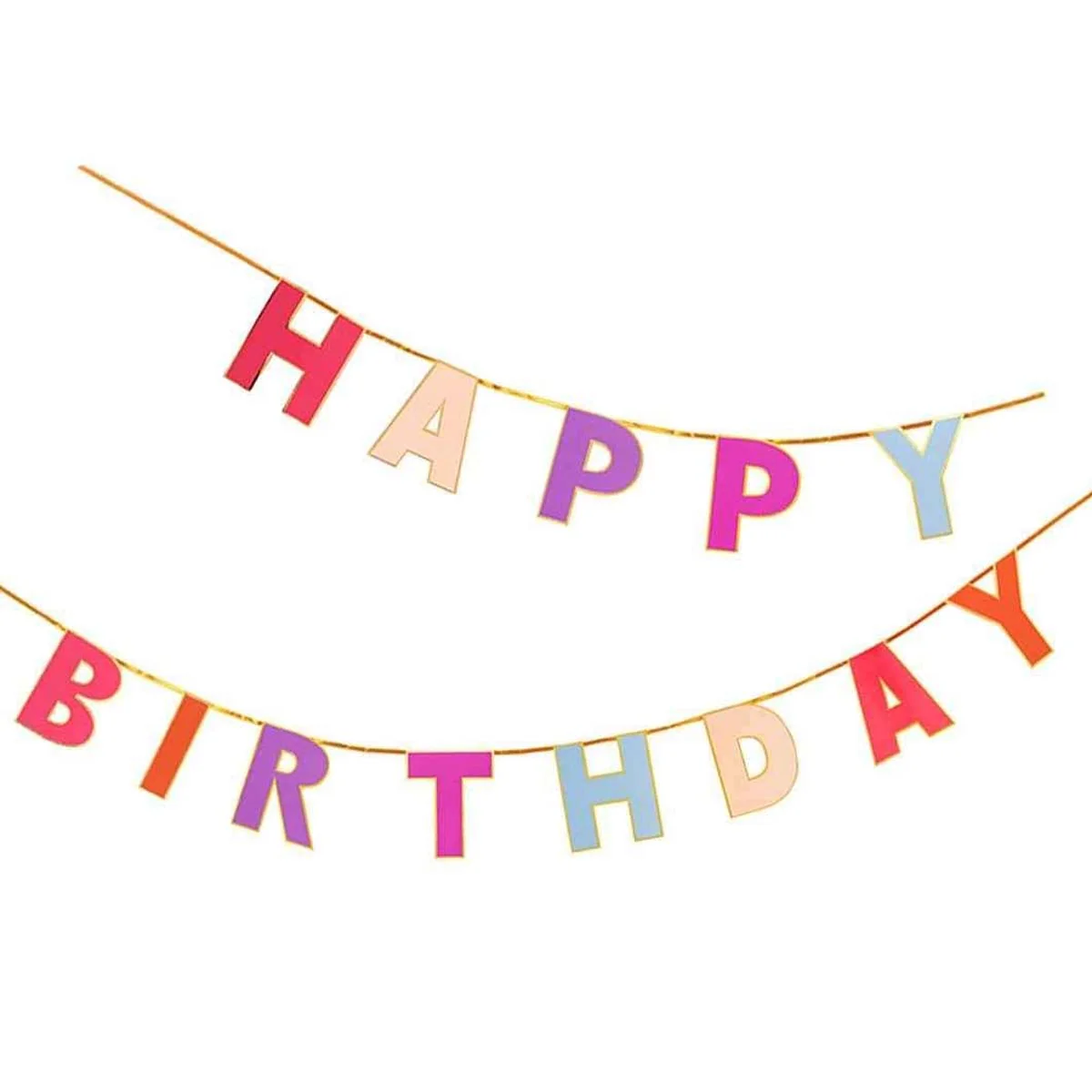Rose Pink Happy Birthday Banner - Image 3