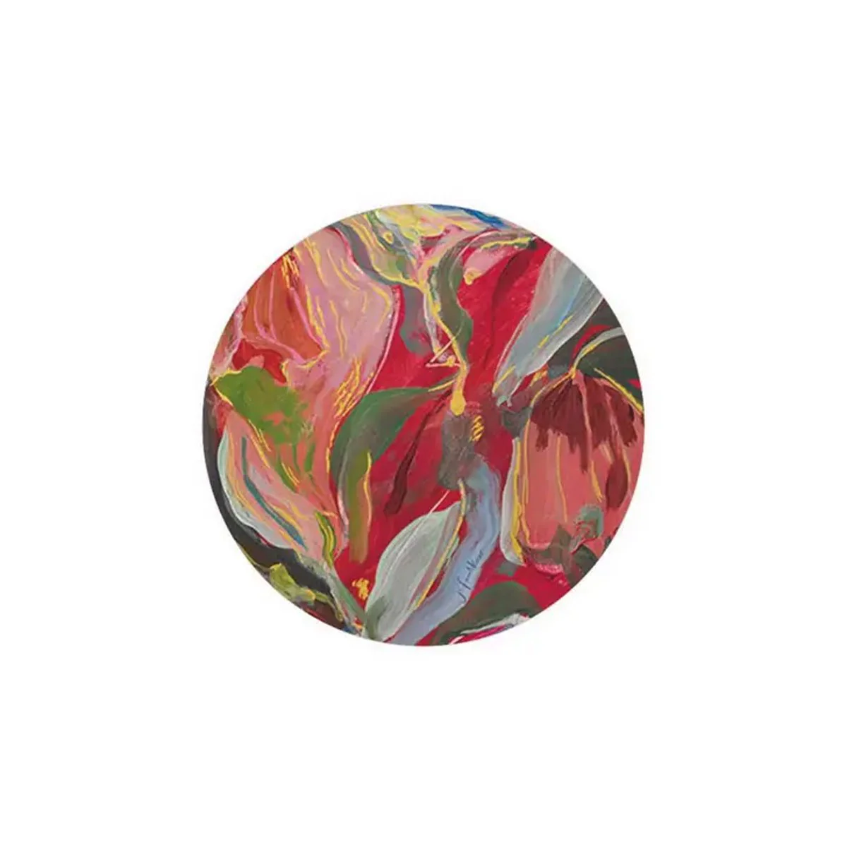 Seedlings Coaster - Blue & Red Floral
